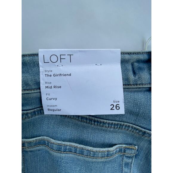 LOFT, THE GIRLFRIEND, SIZE 26, MID RISE, CURVY, NWT - Picture 4 of 5